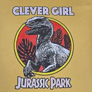 JURASSIC PARK Clever Girl Raptor Dinosaur Tshirt Junior L Movie Universal Studio